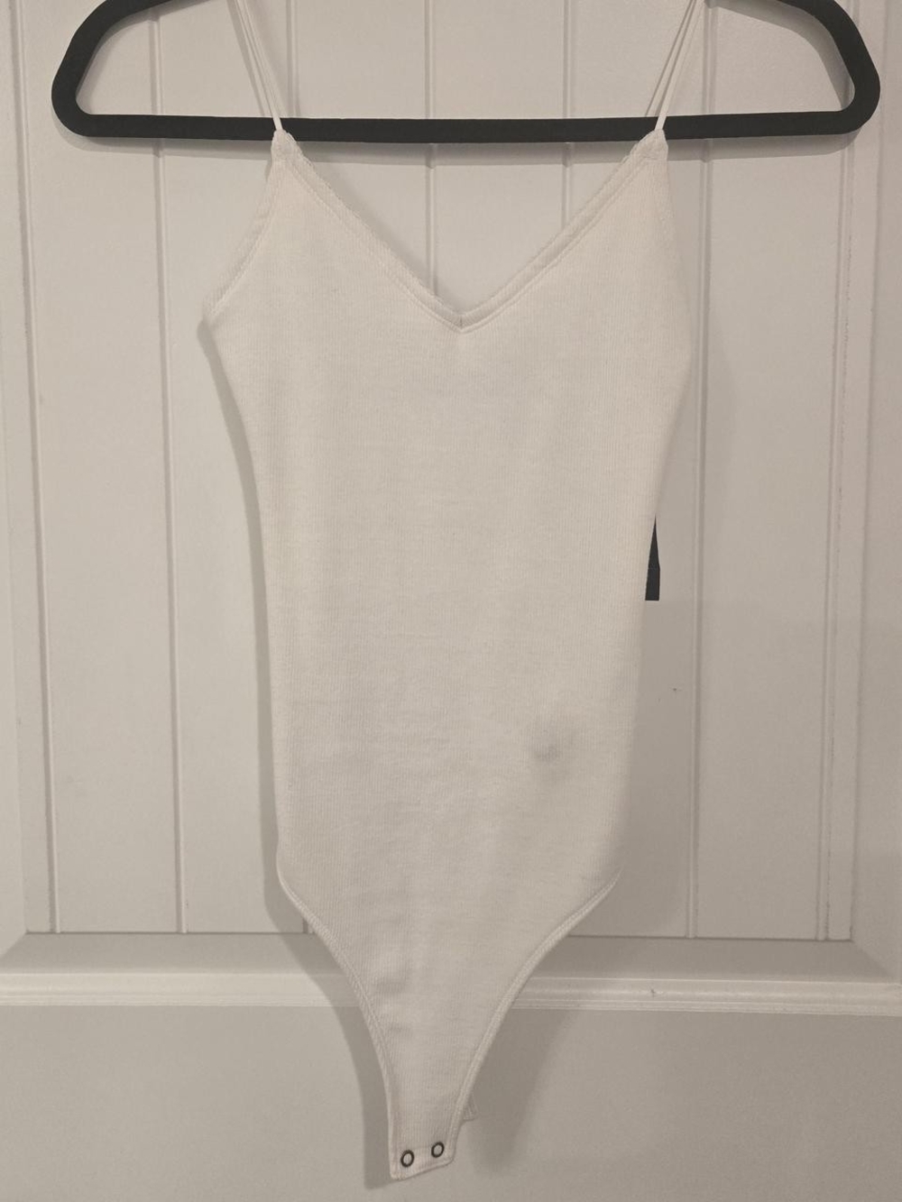 Classic White Ribbed Girls' One-Piece Bodysuit